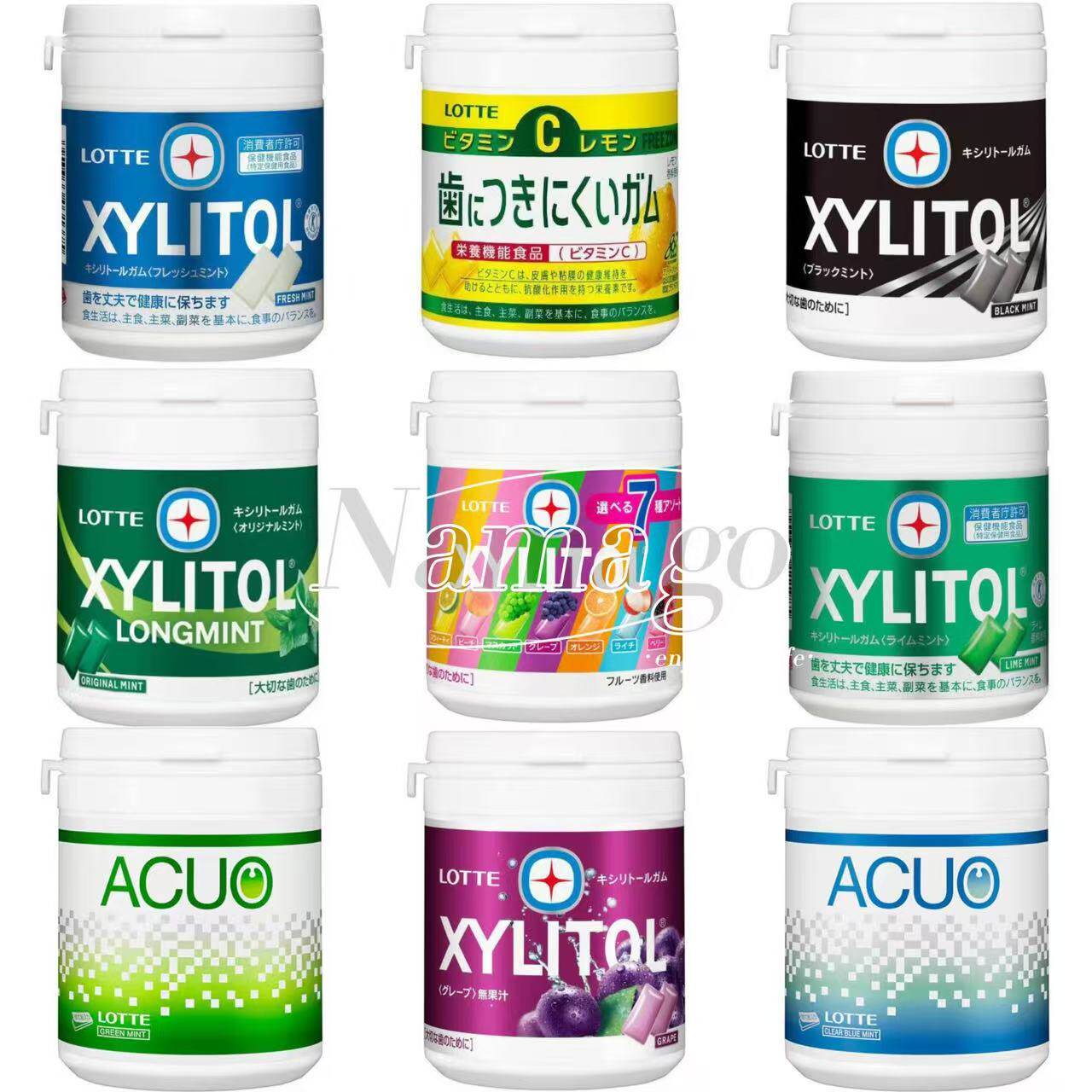 日本直邮Lotte乐天口香糖清爽薄荷木糖醇清新口气护齿泡泡糖罐装