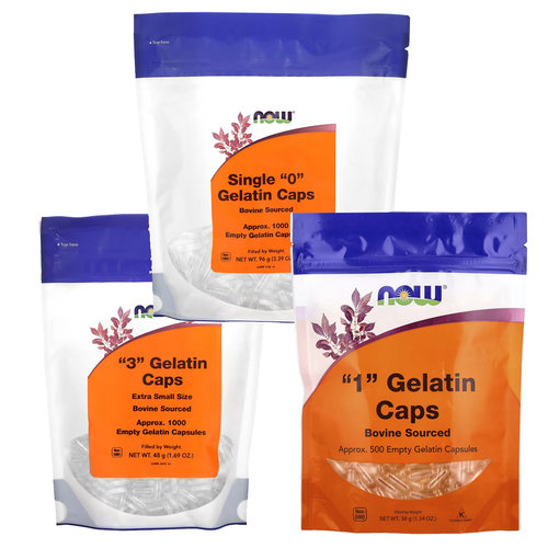 美国nowfoods牛明胶胶囊壳3号1号