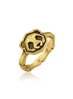 国风潮熊猫麻将发發复古镀古金戒指男女个性百搭开口指环