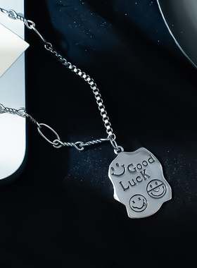个性百搭笑脸项链女ins嘻哈复古简约港风潮酷街头时尚感饰品