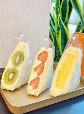 吐司对切三明治透明包装纸袋