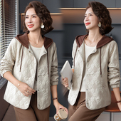 新款 外套女2025秋季 洋气休闲中老年妈妈百搭减龄上衣 连帽开衫 时尚