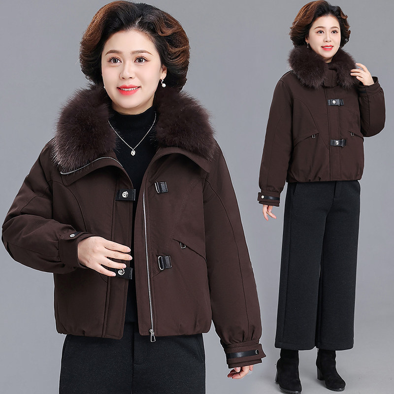 新款休闲加厚翻领防寒棉服潮