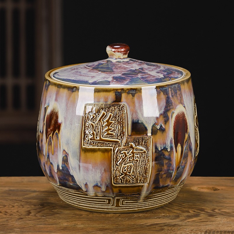 景德镇陶瓷米缸防潮防虫无铅无镉