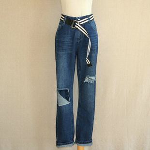 我爱我的恋衣坊安纳苏丝商场撤柜专柜正品春秋百搭女士C113牛仔裤