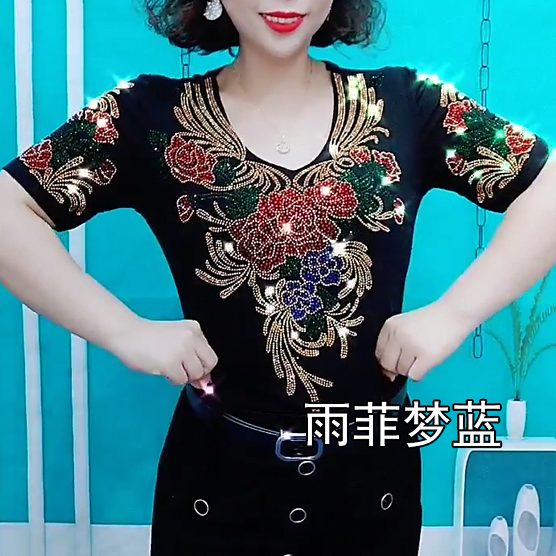 洋气修身大码弹力打底衫t恤