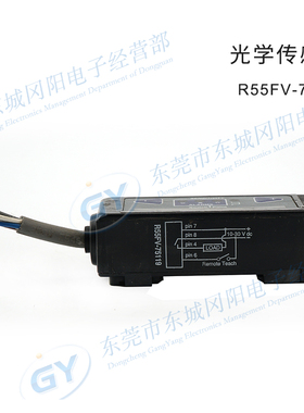 实物拍摄原装美国BANNER/邦纳R55FV-75119光纤放大器短线现货销售