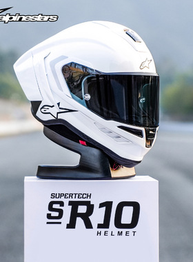 a星alpinestars头盔大尾翼碳纤维摩托车全盔SUPERTECH赛道龙盔r10