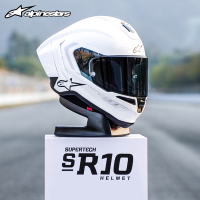 a星alpinestars头盔大尾翼碳纤维摩托车全盔SUPERTECH赛道龙盔r10
