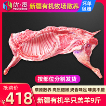 优贡 有机羊肉新疆草原乳羔羊半只羊9斤新鲜羊肉整羊排羊腿羊蝎子