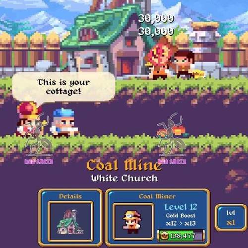 小小帝国unity挂机养成游戏源码RPG 像素游戏unity3D源码