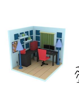 Maya 3dmax c4d  Blender室内模型115