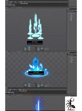 1000套技能特效UI光效spine骨骼动画2d特效游戏素材