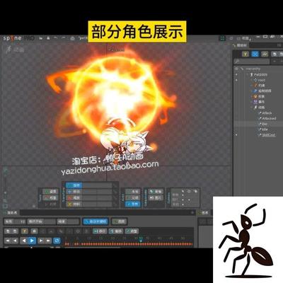 桃色旅团Q版113套角色spine动画 二次元少女骨骼切片动