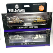 套装 Corgi狗仔1 黑豹坦克虎王谢尔曼二战合金坦克特殊涂装 T34