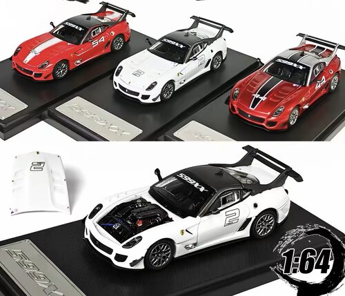 RM犀牛 法拉利599XX EVO 红色跃马 1:64 磁吸开盖版 合金汽车模型