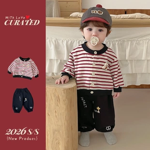 婴幼儿童装 男童春季 套装 小男孩休闲春款 男宝宝两件套 衣服洋气韩版