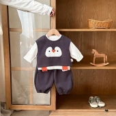 洋气一岁男女婴幼儿春季 春秋新款 外出三件套 宝宝套装 婴儿衣服春装