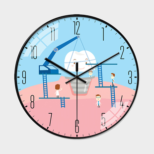 卡通儿童牙齿保健挂钟时尚 创意牙医静音挂表 牙科诊所口腔医院个性