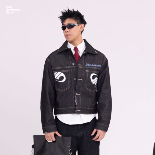 MGG美式印花牛仔短宽外套