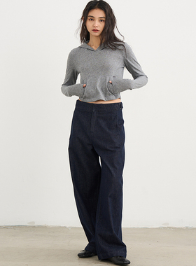 7AM10PM 时髦原色牛仔裤女 2025新款镰刀裤百搭宽松直筒长裤潮