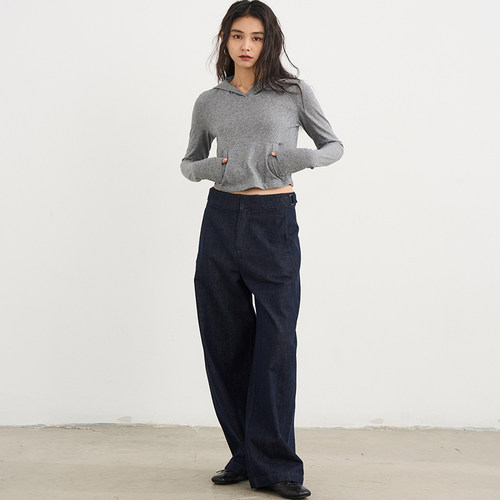 7AM10PM 时髦原色牛仔裤女 2025新款镰刀裤百搭宽松直筒长裤潮