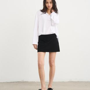 衬衫 7AM10PM 2025百搭长袖 设计感慵懒风微透衬衫 叠穿白色上衣 女