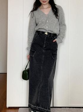 7AM10PM 针织开衫红色百搭打底毛衣外套女长袖春秋空调羊毛上衣