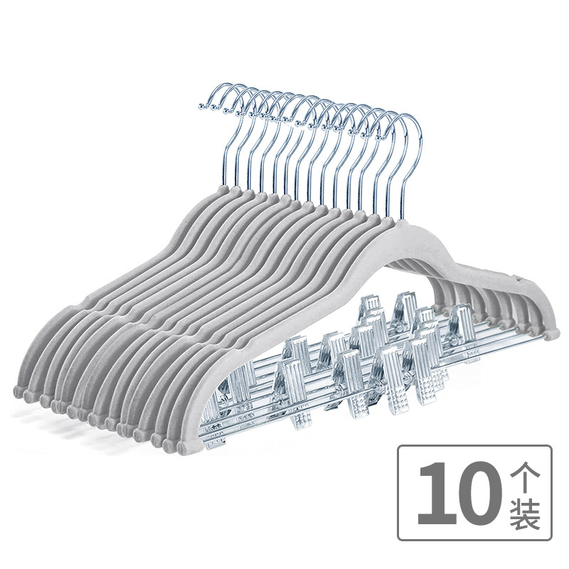 套装植绒衣架裤架汉服可调节伸缩