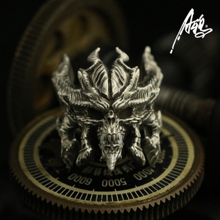 A鸦个性定制男生礼物大菠萝925银戒指游戏魔咒世界珠宝怪异银色
