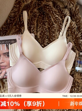 漫画胸外扩型无痕内衣女圆圆杯小胸聚拢显大无钢圈软支撑文胸罩