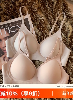 日本无痕内衣女小胸聚拢隐形塑形新款果冻条上托收副乳防下垂文胸