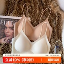 超薄凉感无痕粉底液透气小胸聚拢内衣女细肩带美背运动背心文胸夏