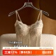 春夏法式 显瘦外穿内搭打底上衣 蕾丝V领吊带背心女带胸垫聚拢修身