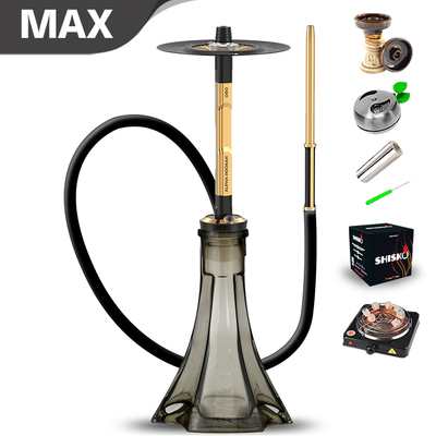 新款金色阿帕奇大号单管水烟壶Alpha ORO Hookah Shisha