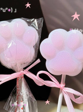猫爪棒棒糖手工进口波板糖糖果零食儿童生日礼物礼盒高颜值定制