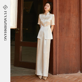 三醋酸缎面垂感高级感 女2026夏季 FUYAO扶摇「生存美学」西装 套装