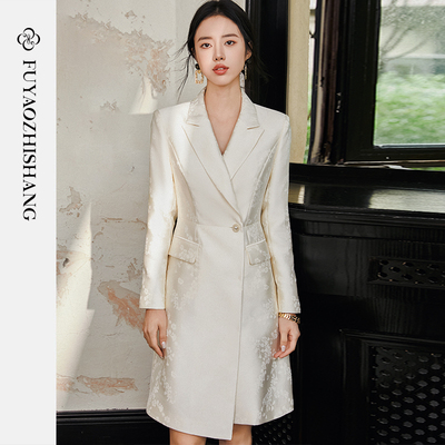 FUYAO扶摇新中式提花连衣裙