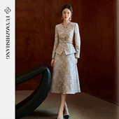 套装 FUYAO扶摇 重工提花秋冬时尚 女浮雕感轻奢老钱高级感国风穿搭