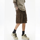 精品 潮流宽松口袋工装 满68 2026春夏青少年美式 休闲短裤 包邮