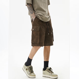 精品 潮流宽松口袋工装 满68 2026春夏青少年美式 休闲短裤 包邮