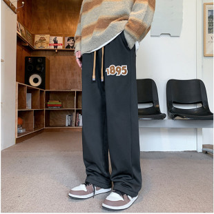 精品 青少年时尚 满68 2025冬季 百搭毛巾绣加羊羔绒休闲裤 包邮