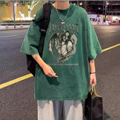 包邮 2026夏季 新款 复古潮流水洗短袖 满68 青少年美式 T恤 精品