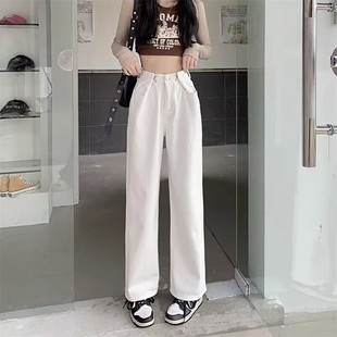 2025春秋男女美式 包邮 满68 潮流宽松可调节直筒牛仔裤 精品