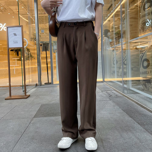 【精品】满68包邮◆2026夏季男女同款丝滑宽松垂感阔腿休闲裤西裤