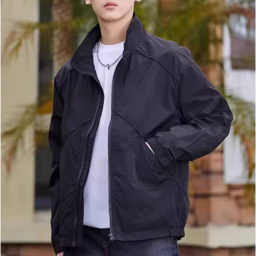 【精品】满68包邮◆2025春夏青少年韩版潮流痞帅防水薄款休闲夹克