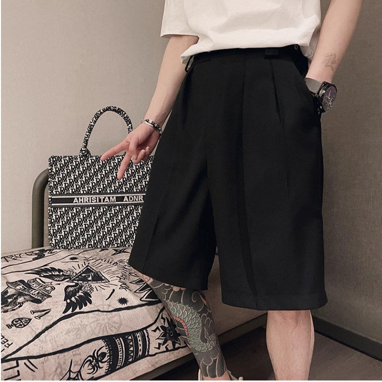 【断码优品】满68包邮◆2025夏季青少年港风潮流直筒半松紧腰短裤