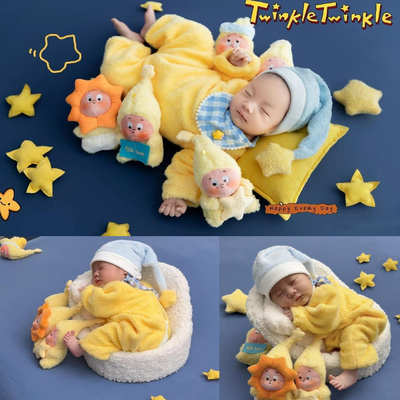 满月婴儿摄影道具出租 新生儿2个月宝宝服装租赁影楼衣服在家拍照