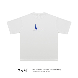 电影盗梦空间T恤诺兰极简小众水洗做旧纯棉宽松ins短袖 7AM 经典