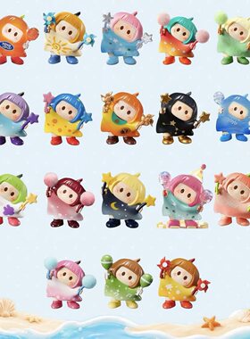 现货MINISO名创优品右右酱YOYO萌趣歪头S2系列盲盒潮玩手办摆件